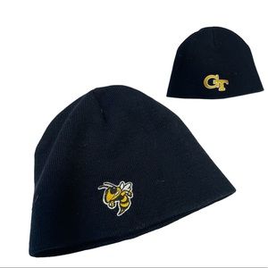 Acrylic knit Georgia Tech buzz logo skull hat